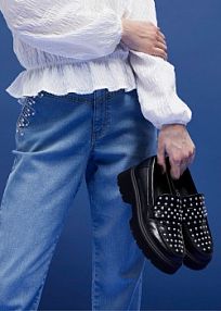 Półbuty wsuwane loafer  damskie Bonprix