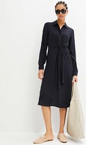 Sukienka midi z przewiązaniem  Bonprix