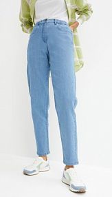 Dżinsy Mom, High Wwaist, ze stretchem  damskie Bonprix