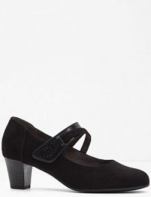 Czółenka Jana z paskiem, wygodna tęgość  Bonprix