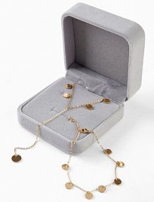 Łańcuszek + bransoletka pozłacane (kompl. 2-częściowy)  Bonprix