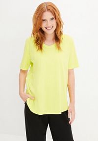 Szeroki T-shirt z bawełny organicznej  damska Bonprix