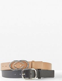 Komplet 2 pasków z wymiennymi sprzączkami  damski Bonprix