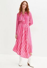 Sukienka koszulowa z asymetryczną linią dołu  Bonprix