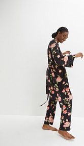 Szlafrok kimono z dzianiny shirtowej  damski Bonprix