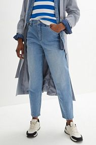 Dżinsy Barrel, high waist, cropped  damskie Bonprix