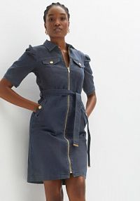 Sukienka dżinsowa z zamkiem  Bonprix