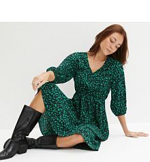 Sukienka midi z nadrukiem  Bonprix