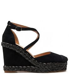 Espadryle na koturnie Alma En Pena czarne