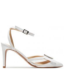 Sandały na obcasie Baldowski białe