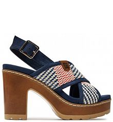 Sandały na obcasie Refresh granatowe