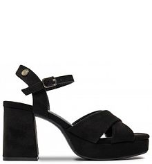 Sandały na obcasie Refresh czarne