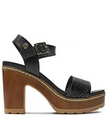 Sandały na obcasie Refresh czarne