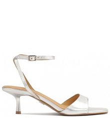 Sandały na obcasie Kazar srebrne