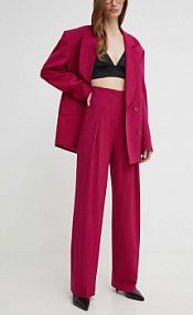 Spodnie eleganckie La Mania  różowe damskie MOVE