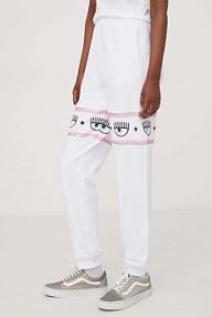 Spodnie dresowe Chiara Ferragni  białe damskie 76CBAL01