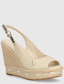 Sandały na obcasie U.S. Polo Assn.  beżowe AYLIN020W.4C1