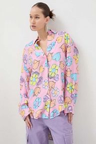 Koszula Moschino Jeans  różowa damska 0204.3252