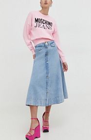 Spódnica midi Moschino Jeans  niebieska 0114.3240