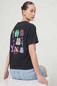 T-shirt Kaotiko  czarny damski AO017.01.M002