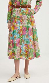 Spódnica midi La Petite Française  multicolor PFJACINTHE