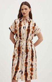 Sukienka mini La Petite Française  beżowa PFRAVIN