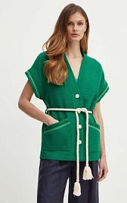 Kamizelka La Petite Française  zielona damska PFVERDICT