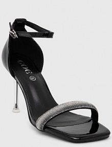 Sandały na obcasie Goe  czarne NN2N4233