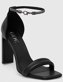 Sandały na obcasie Goe  czarne NN2N4229.W2