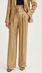 Spodnie eleganckie La Petite Française  beżowe damskie PFPASSIONNE