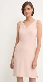 Sukienka mini Sandro Ferrone  beżowa SFS21XBDNEWYO