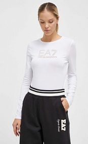 Longsleeve EA7 Emporio Armani  biały damski 8NTT51.TJDQZ