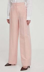 Spodnie eleganckie Barbour  różowe damskie LTR0360