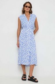 Sukienka maxi Boss  niebieska 50519022