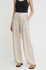 Spodnie eleganckie Emporio Armani  beżowe damskie 3D2P93.1NKGZ