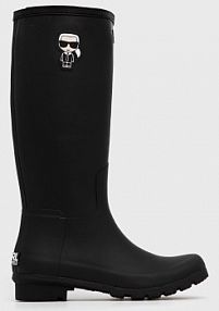 Kalosze Karl Lagerfeld  czarne damskie KL47090.V00