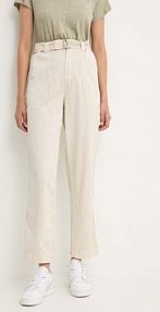 Spodnie eleganckie Pepe Jeans  beżowe damskie PL211763