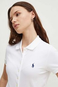 Koszulka polo Polo Ralph Lauren  biała damska 211939272