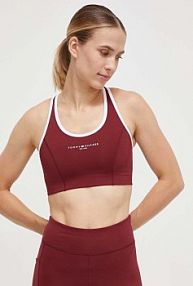 Biustonosz sportowy Tommy Hilfiger  bordowy WW0WW41081