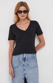 T-shirt Tommy Hilfiger  czarny damski WW0WW40584