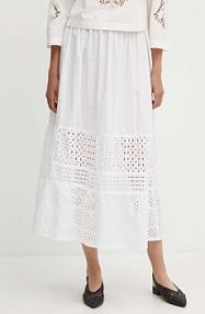 Spódnica maxi United Colors of Benetton  biała 49HSD003N