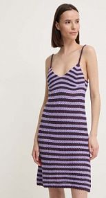 Sukienka mini United Colors of Benetton  fioletowa 12365V004