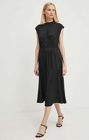 Sukienka midi United Colors of Benetton  czarna 47CEDV082