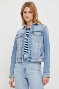 Kurtka jeansowe United Colors of Benetton  niebieska damska 21TBDN00N