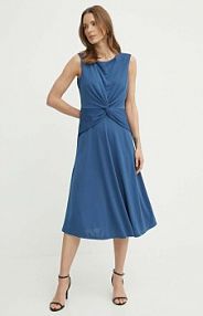 Sukienka midi Lauren Ralph Lauren  niebieska 250872090