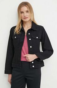 Kurtka jeansowe Sisley  czarna damska 2TLALN04A