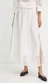 Spódnica maxi Sisley  biała 4WDVL0021