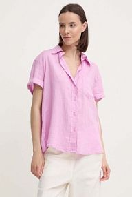 Koszula z krótkim rękawem Sisley  różowa 5BMLLQ042