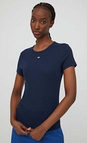 T-shirt Tommy Jeans  granatowy damski DW0DW17383