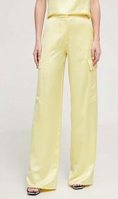 Spodnie eleganckie HUGO  żółte damskie 50511830